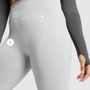 Gymshark Vital Seamless 2.0 Leggings - Light Grey Marl, Size Small